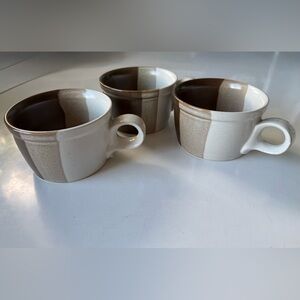 VINTAGE Mikasa Potters Art by Ben Seibel stoneware MCM mugs set x3